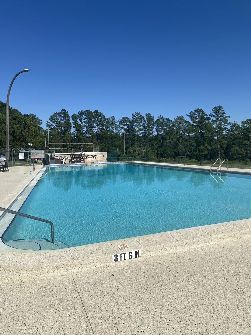 The club pool on a sunny day